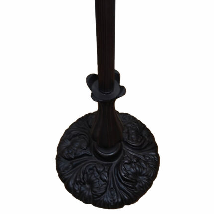 62" Brown And White Floor Lamp With White Glass Bowl Shade - Image 8