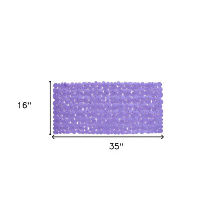 35" Purple Spa Pebbles Non Slip Bathtub Mat - Image 6