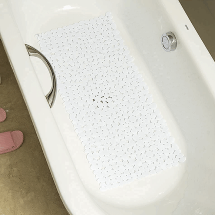 35" Beige Spa Pebbles Non Slip Bathtub Mat - Image 6