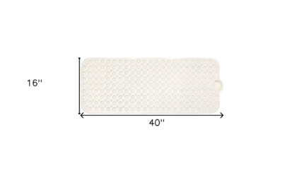 40" Beige Latex Bubbles Non Slip Shower Mat - Image 5