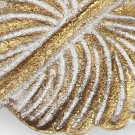 18" Gold Feather Metal Handmade Tray - Image 8