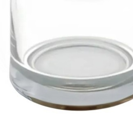 11" Clear Glass Centerpiece Pillar Candle Holder With Candle - Image 4