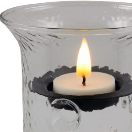 4" Clear Glass Tabletop Hurricane Candle Holder With Candle - Image 4