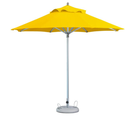 10' Yellow Polyester Round Market Patio Umbrella - Image 4