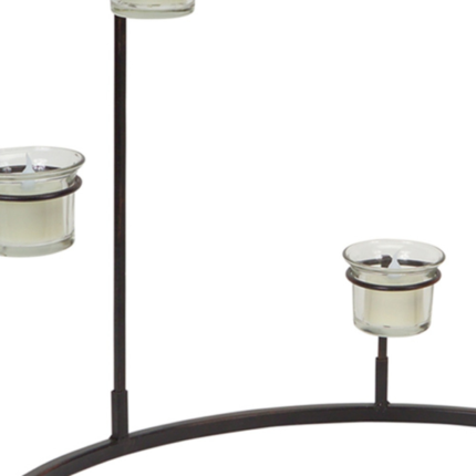 Set of Four Black Metal Centerpiece Votive Candle Holders - Image 3