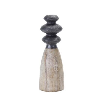 Set of Four Natural and Black Resin and Stone Powder Ornate Tabletop - Image 4