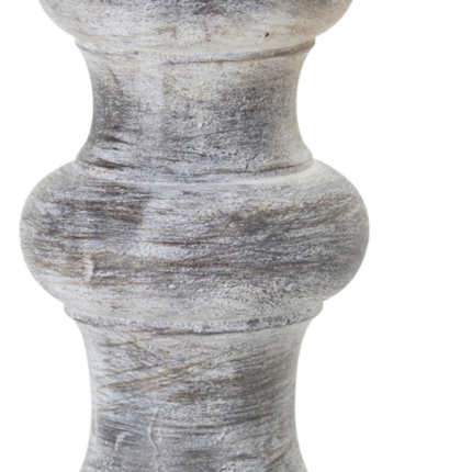 Set of Four White Washed Resin Tabletop Candle Sticks - Image 8