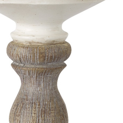 Set of Three Ivory and Natural Resin Tabletop Pillar Candle Holders - Image 7