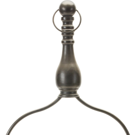 24" Brown Distressed Iron Tabletop Dish Candle Holder - Image 4