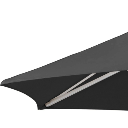 9' Black Polyester Round Market Patio Umbrella - Image 4