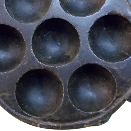 10" Black Cement Seven Tealight Round Candle Holder - Image 3