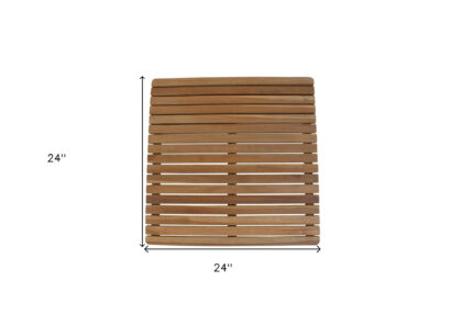 Natural Teak 24" Square Shower Mat - Image 8