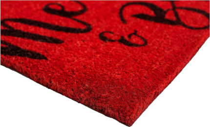24" X 36" Red and Black Coir Merry and Bright Outdoor Christmas Door Mat - Image 4