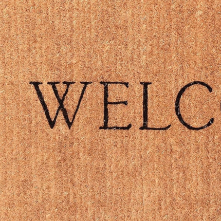 24" X 36" Natural and Black Coir Welcome Outdoor Door Mat - Image 5