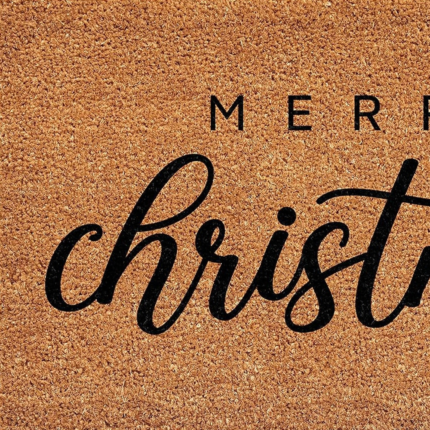 17" X 29" Natural and Black Coir Merry Christmas Outdoor Christmas Door Mat - Image 5