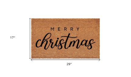 17" X 29" Natural and Black Coir Merry Christmas Outdoor Christmas Door Mat - Image 3