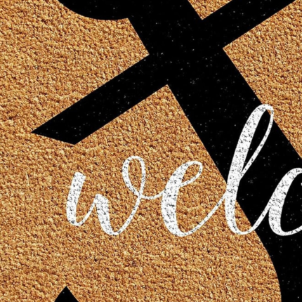 24" X 36" Natural and Black Coir Anchor Welcome Outdoor Door Mat - Image 5