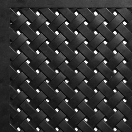 24" X 36" Black Rubber Weave Outdoor Door Mat - Image 5