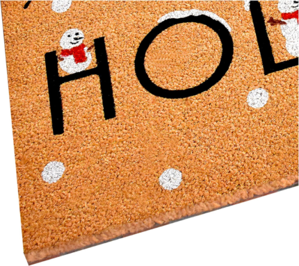 24" X 36" Natural Black and White Coir Happy Holidays Outdoor Christmas Door Mat - Image 4