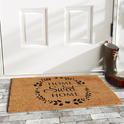 17" X 29" Natural and Black Coir Home Sweet Home Outdoor Door Mat - Image 6
