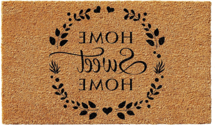 17" X 29" Natural and Black Coir Home Sweet Home Outdoor Door Mat - Image 4