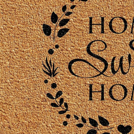 17" X 29" Natural and Black Coir Home Sweet Home Outdoor Door Mat - Image 5