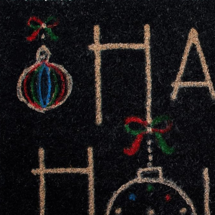 24" X 36" Black and Natural Coir Happy Holidays Outdoor Christmas Door Mat - Image 6