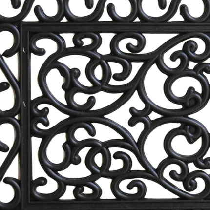 18" X 30" Black Rubber Scrollwork Outdoor Door Mat - Image 8