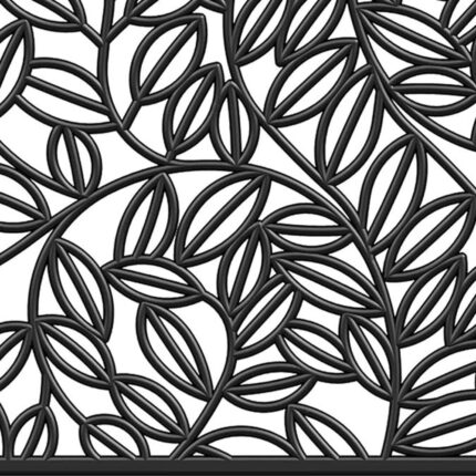 24" X 36" Black Rubber Botanical Leaves Outdoor Door Mat - Image 6