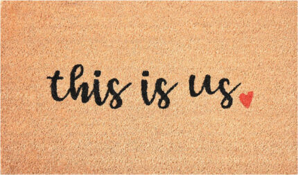 17" X 29" Natural and Black Coir This is Us Outdoor Door Mat - Image 2