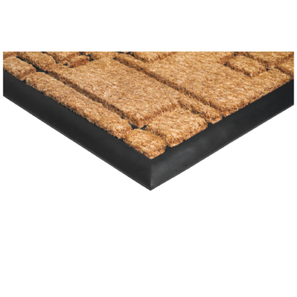 24" X 36" Natural and Black Coir Geometric Outdoor Door Mat - Image 3