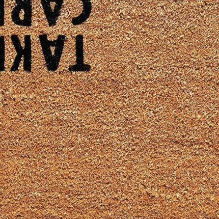 17" X 29" Natural and Black Coir Hey There Outdoor Door Mat - Image 6