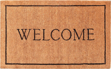 30" X 48" Natural and Black Coir Welcome Outdoor Door Mat - Image 2