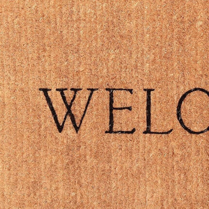 30" X 48" Natural and Black Coir Welcome Outdoor Door Mat - Image 6