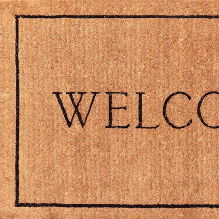 30" X 48" Natural and Black Coir Welcome Outdoor Door Mat - Image 7