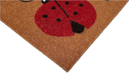 24" X 36" Natural Black and Red Coir Ladybug Welcome Outdoor Door Mat - Image 4