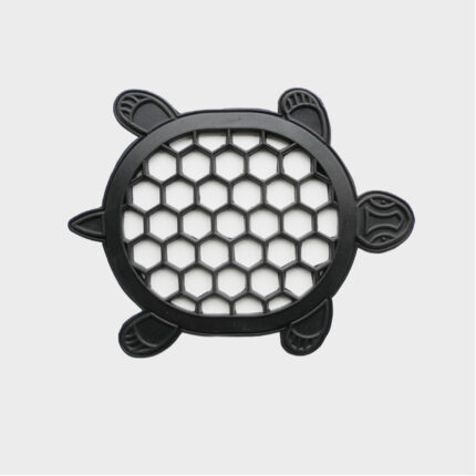 13" X 17" Black Rubber Geometric Outdoor Door Mat - Image 1