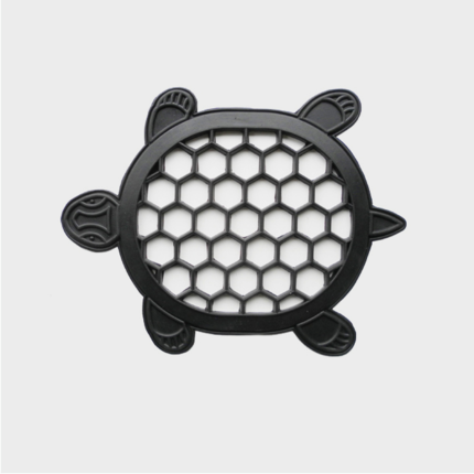 13" X 17" Black Rubber Geometric Outdoor Door Mat - Image 3