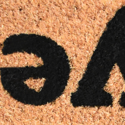 17" X 29" Natural and Black Coir Hi Bye Outdoor Door Mat - Image 5