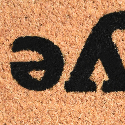 17" X 29" Natural and Black Coir Hi Bye Outdoor Door Mat - Image 6