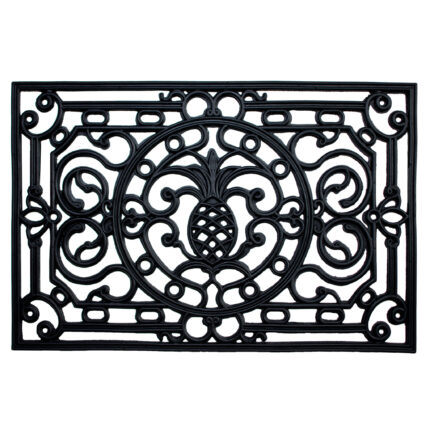 18" X 30" Black Rubber Pineapple Outdoor Door Mat - Image 5