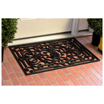 18" X 30" Black Rubber Pineapple Outdoor Door Mat - Image 7