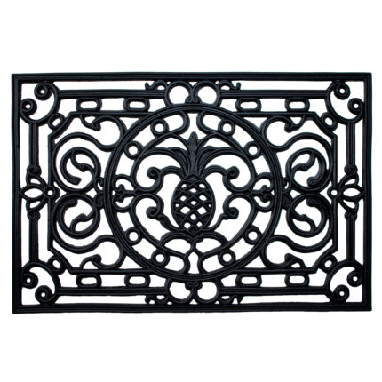 18" X 30" Black Rubber Pineapple Outdoor Door Mat - Image 2