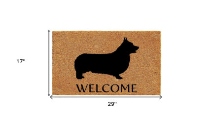 17" X 29" Natural and Black Coir Dachshund Welcome Outdoor Door Mat - Image 3