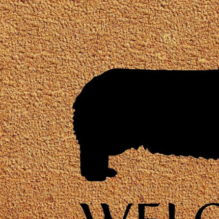 17" X 29" Natural and Black Coir Dachshund Welcome Outdoor Door Mat - Image 4