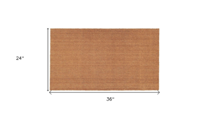 24" X 36" Natural Coir Solid Color Outdoor Door Mat - Image 3