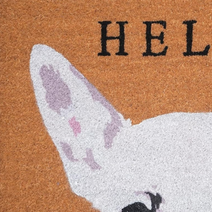 17" X 29" Natural Black and White Coir Chihuahua Hello Outdoor Door Mat - Image 5
