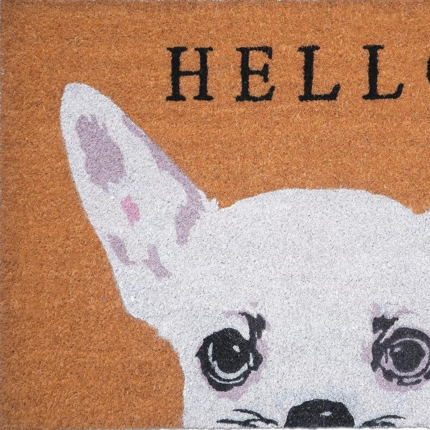24" X 36" Natural Black and White Coir Chihuahua Hello Outdoor Door Mat - Image 6