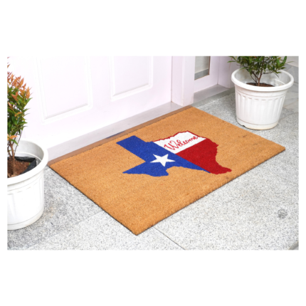 24" X 36" Natural Red White and Blue Coir Texas Outdoor Door Mat - Image 5