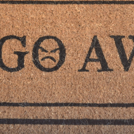 18" X 30" Brown and Black Coir Go Away Outdoor Door Mat - Image 7